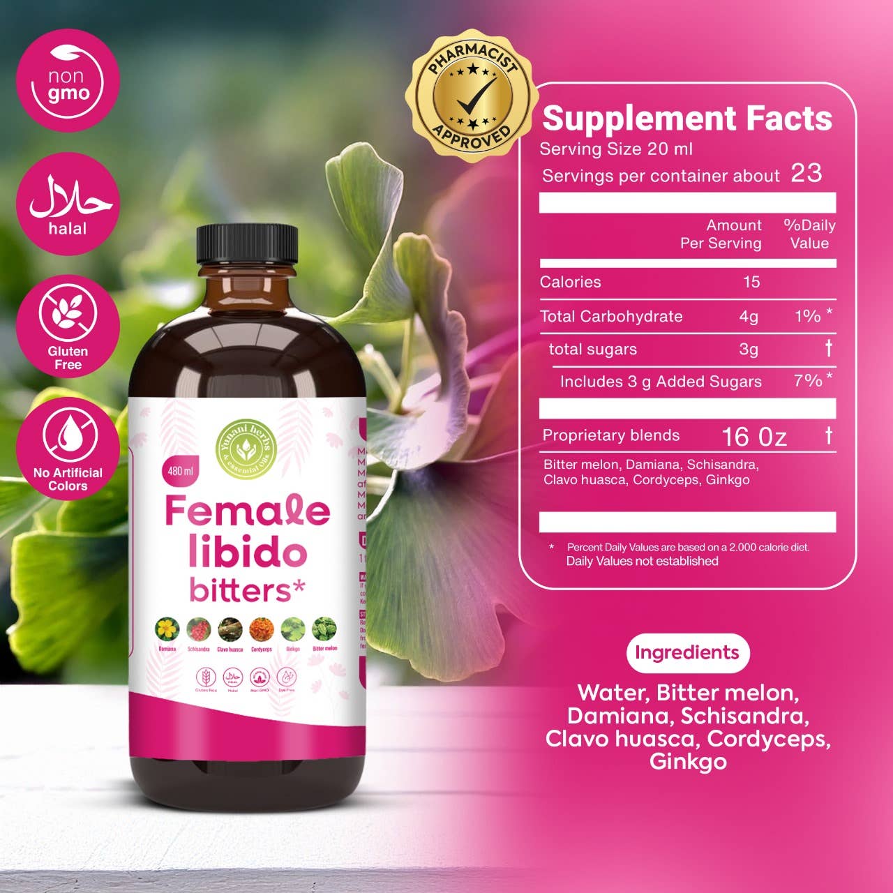 Female Libido living bitters 480mls