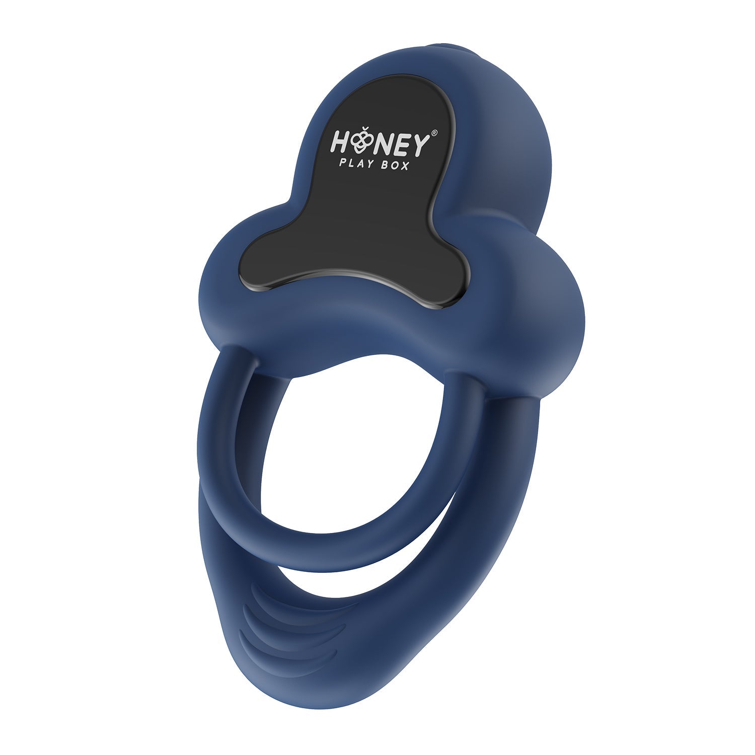 Anello-App-Controlled Vibrating Double Cock Ring with Clitoral Stimulator, Toys   – shown in product photo,   